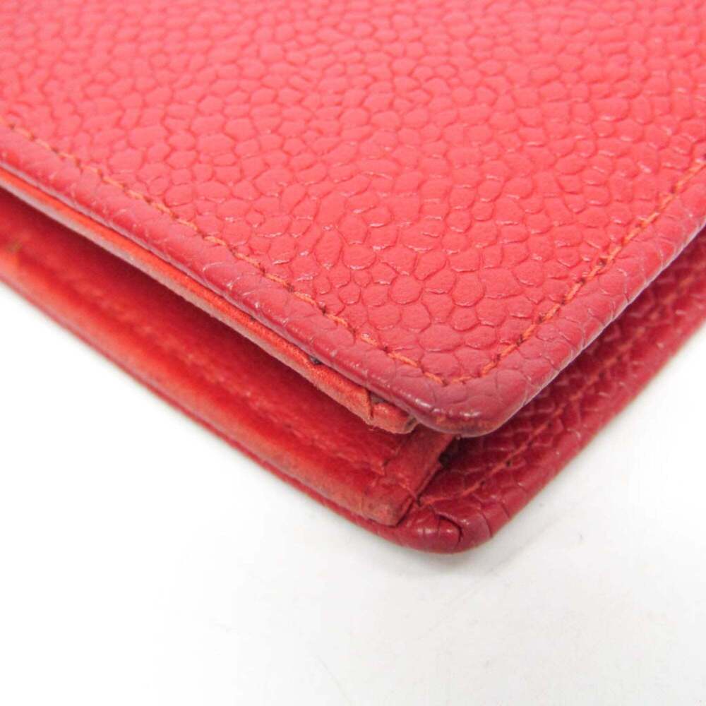 CHANEL Red Lambskin Leather Logo Wallet - Picture 7 of 16
